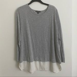 J. Crew mixed media long sleeve t